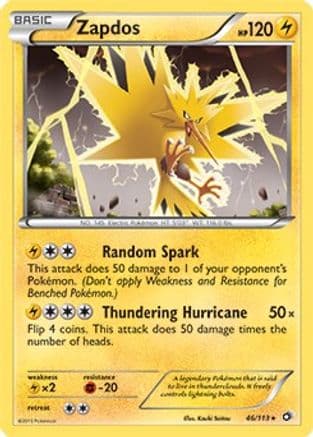 Zapdos - 46/113 (BW Legendary Treasures) — Deck Exclusives