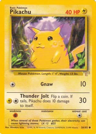 Pikachu - 58/102 (E3 Stamped) — Miscellaneous Cards & Products