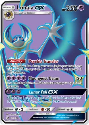 Lunala GX (Full Art) — SM Base Set