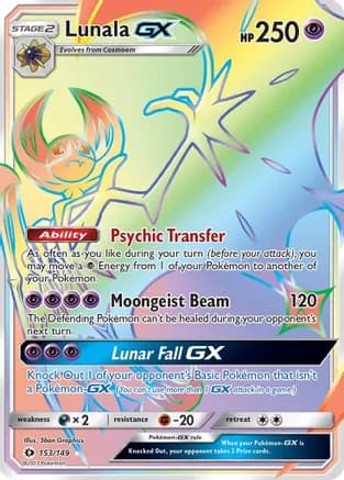Lunala GX (Secret) — SM Base Set