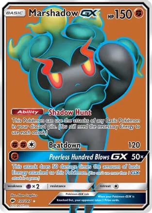 Marshadow GX (Full Art) — SM - Burning Shadows