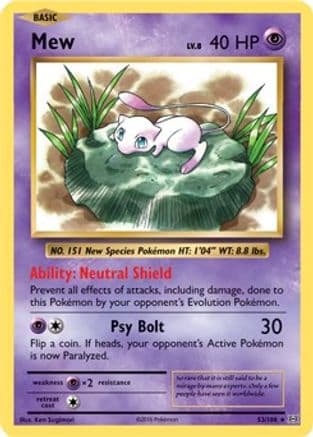 Mew - 53/108 (XY Evolutions) — Deck Exclusives