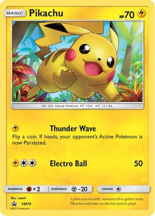 Pikachu - SM76 — SM Promos