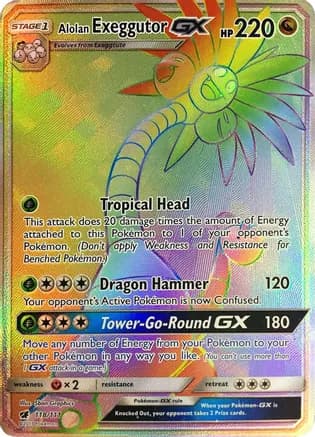 Alolan Exeggutor GX (Secret) — SM - Crimson Invasion