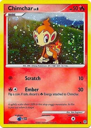 Chimchar - 76/130 (Cosmos Holo) — Miscellaneous Cards & Products