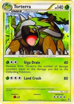 Torterra - 10/95 (Cracked Ice Holo) — League & Championship Cards