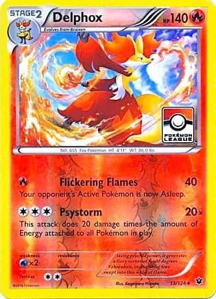 Delphox - 13/124 (Pokemon League) — League & Championship Cards