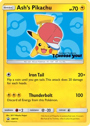 Ash's Pikachu - SM114 — SM Promos