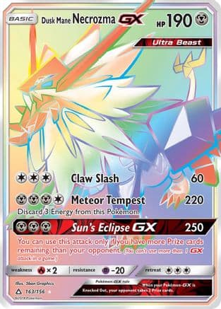 Dusk Mane Necrozma GX (Secret Rare) — SM - Ultra Prism