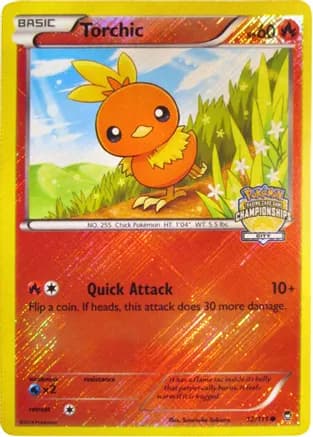 Torchic - 12/111 (City Championships) — League & Championship Cards