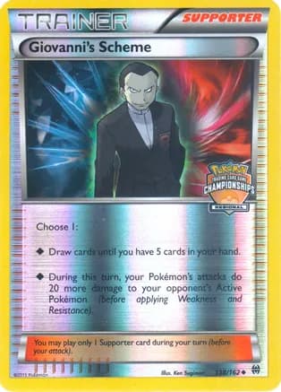 Giovanni's Scheme - 138/162 (Regional Championships) — League & Championship Cards