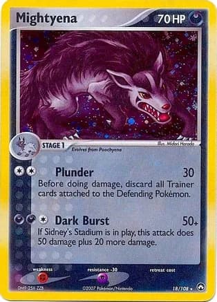 Mightyena - 18/108 (Cosmos Holo) — Deck Exclusives