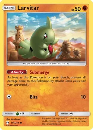 Larvitar (114) — SM - Lost Thunder