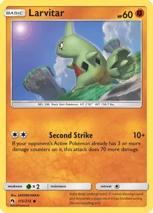 Larvitar (115) — SM - Lost Thunder