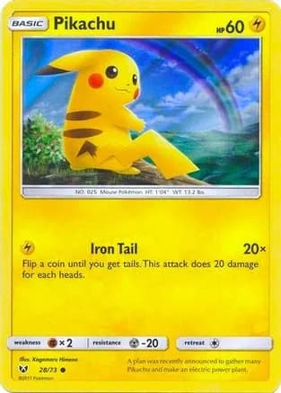 Pikachu - 28/73 (Water Web Holo) — Miscellaneous Cards & Products