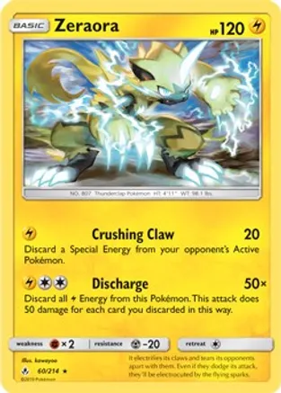 Zeraora - 60/214 (SM Unbroken Bonds) (Cracked Ice Holo) — Deck Exclusives