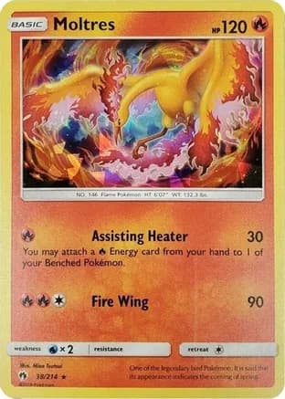 Moltres - 38/214 (Cracked Ice Holo) — Deck Exclusives