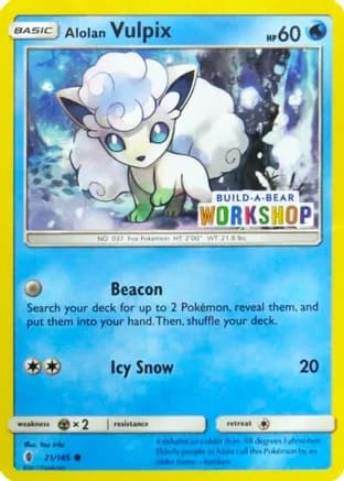 Alolan Vulpix - 21/145 (Build-A-Bear Workshop Exclusive) — Miscellaneous Cards & Products