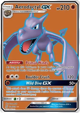 Aerodactyl GX (Full Art) — SM - Unified Minds