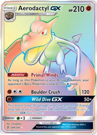 Aerodactyl GX (Secret) — SM - Unified Minds