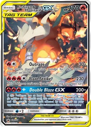 Reshiram & Charizard GX - SM201 — SM Promos