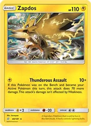 Zapdos - 40/181 — Deck Exclusives