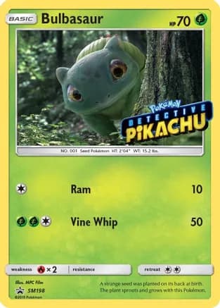 Bulbasaur - SM198 (Detective Pikachu Stamped) — SM Promos