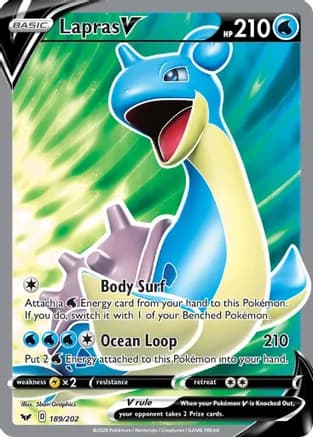 Lapras V (Full Art) — SWSH01: Sword & Shield Base Set