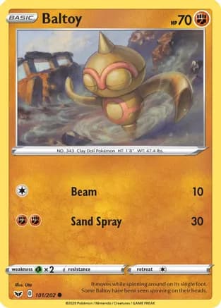 Baltoy (101) — SWSH01: Sword & Shield Base Set