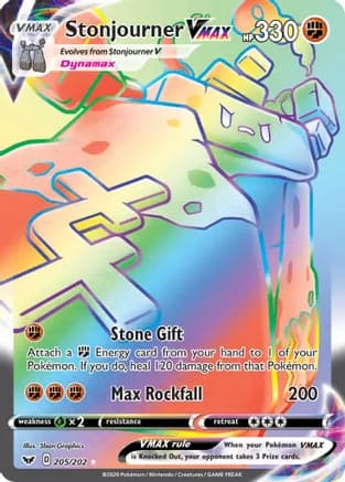 Stonjourner VMAX (Secret) — SWSH01: Sword & Shield Base Set