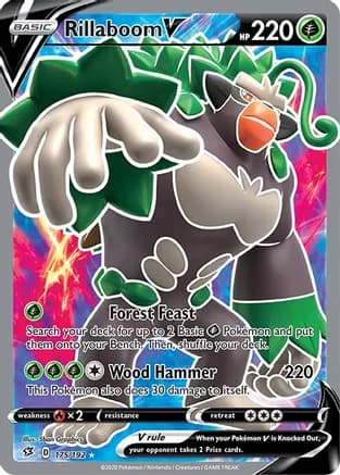 Rillaboom V (Full Art) — SWSH02: Rebel Clash