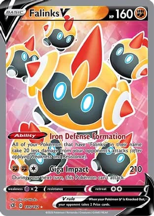 Falinks V (Full Art) — SWSH02: Rebel Clash