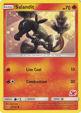 Salandit - 25/156 (#31 Charizard Stamped) — Battle Academy