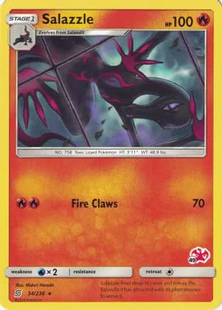 Salazzle - 34/236 (#49 Charizard Stamped) — Battle Academy