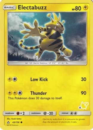 Electabuzz - 43/156 (#6 Pikachu Stamped) — Battle Academy