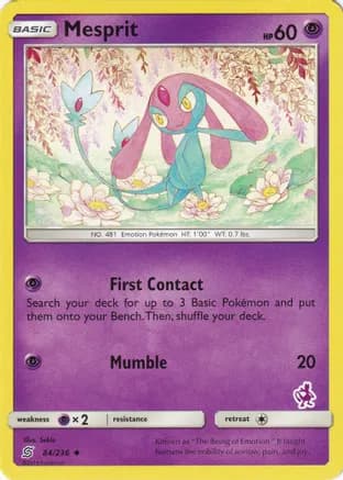 Mesprit - 84/236 (Mewtwo Stamped) — Battle Academy