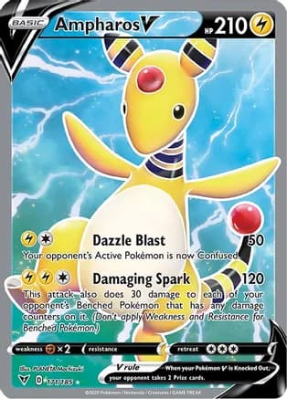 Ampharos V (Full Art) — SWSH04: Vivid Voltage