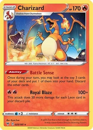 Charizard - 25/185 (Cracked Ice Holo) — Deck Exclusives