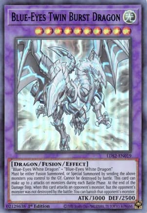 Blue-Eyes Twin Burst Dragon (Blue) — Legendary Duelists: Season 2