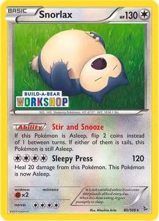 Snorlax - 80/106 (Build-a-Bear Workshop Exclusive) — Miscellaneous Cards & Products
