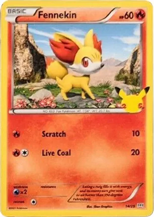 Fennekin - 14/25 — McDonald's 25th Anniversary Promos