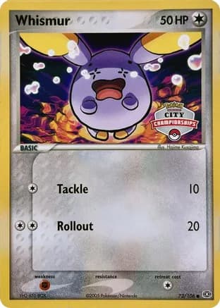 Whismur - 73/106 (City Championships) — League & Championship Cards