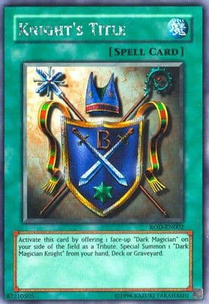 Knight's Title (Reshef of Destruction) (Secret Rare) — Yu-Gi-Oh! Video Game Promotional Cards