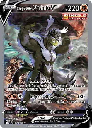 Single Strike Urshifu V (Alternate Full Art) — SWSH05: Battle Styles