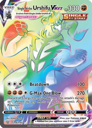 Single Strike Urshifu VMAX (Secret) — SWSH05: Battle Styles