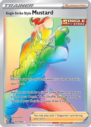 Single Strike Style Mustard (Secret) — SWSH05: Battle Styles