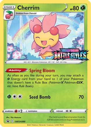 Cherrim - SWSH088 (Prerelease) — SWSH: Sword & Shield Promo Cards