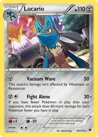 Lucario - 63/124 (Cosmos Holo) — Miscellaneous Cards & Products