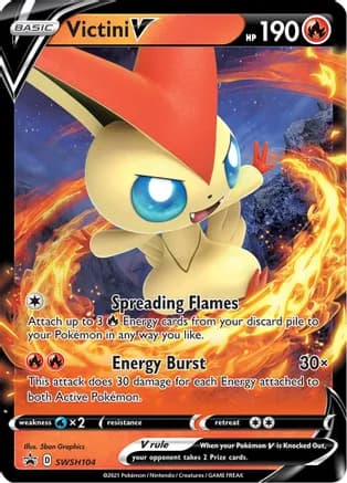 Victini V - SWSH104 — SWSH: Sword & Shield Promo Cards