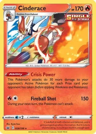 Cinderace - 028/198 — Deck Exclusives